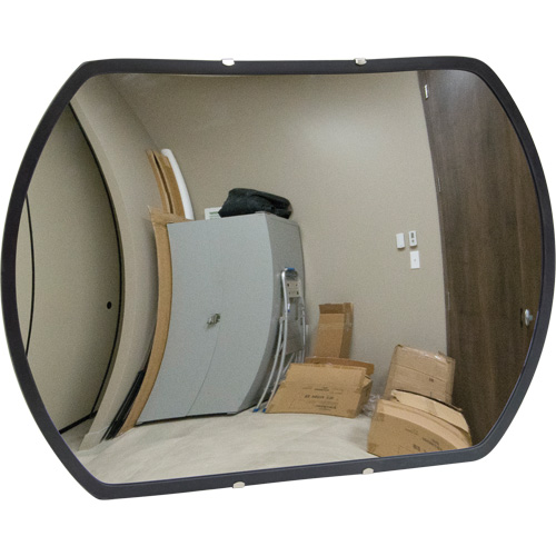 Roundtangular Convex Mirror with Bracket, 12" H x 18" W, Indoor/Outdoor EastCoast Offshore Supplies
