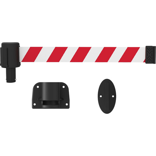 Syst&egrave;me de montage mural pour barri&egrave;re PLUS, Plastique, Fixation par vis, 15', Ruban Rouge et blanc EastCoast Offshore Supplies