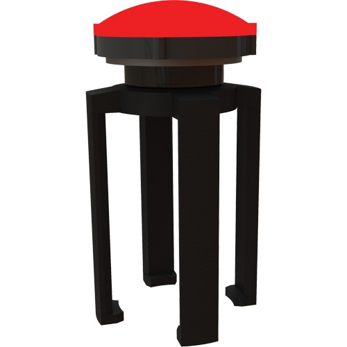 PLUS Barrier System Strobe Light Bracket & Red Strobe Light, Black EastCoast Offshore Supplies