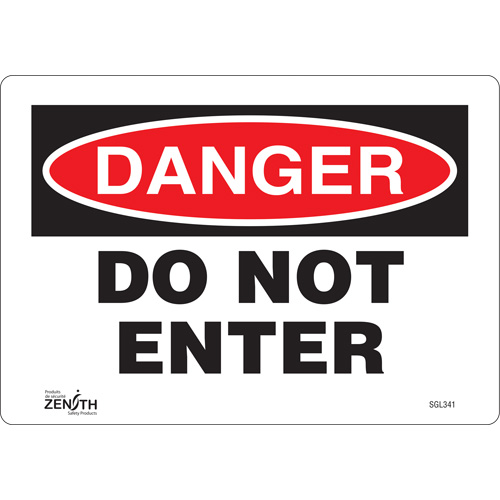 Enseigne Do Not Enter, 7" x 10", Vinyle, Anglais EastCoast Offshore Supplies
