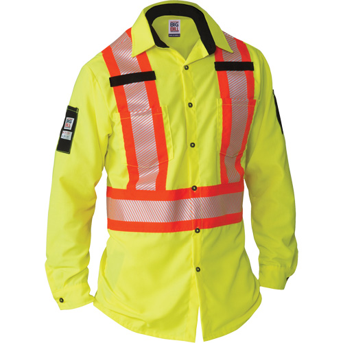 Ripstop High-Visibility Long Sleeve Shirt, Polyester, Small, High Visibility Lime-Yellow EastCoast Offshore Supplies