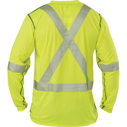 Polartec&reg; Power Grid&reg; High-Visibility Long Sleeve T-Shirt, Polyester, 2X-Large, High Visibility Lime-Yellow EastCoast Offshore Supplies
