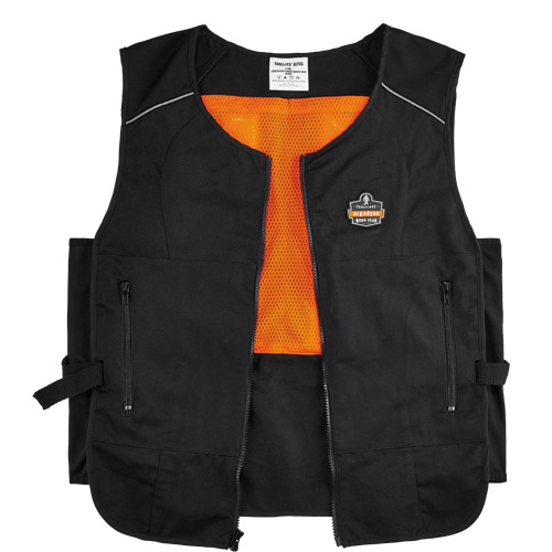 Chill-Its&reg; 6260 Lightweight Phase Change Cooling Vest with Packs, Small/Medium, Black EastCoast Offshore Supplies