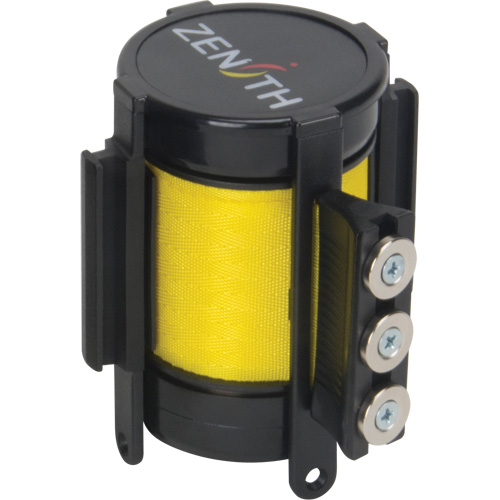 Cassette de ruban magn&eacute;tique pour barri&egrave;re de contr&ocirc;le des foules personnalis&eacute;e, 12', Ruban Jaune EastCoast Offshore Supplies