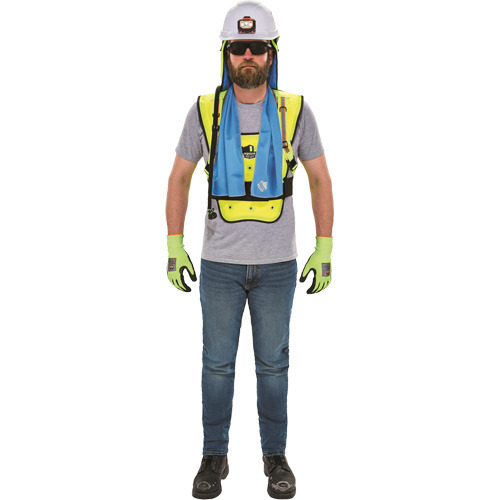Veste refroidissante &agrave; &eacute;vaporation s&egrave;che &eacute;conomique Chill-Its 6687, Grand/T-Grand, Jaune lime haute visibilit&eacute; EastCoast Offshore Supplies