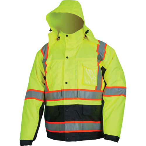 Veste isol&eacute;e haute visibilit&eacute;, Polyester/Polyur&eacute;thane, Jaune lime haute visibilit&eacute;, Petit EastCoast Offshore Supplies