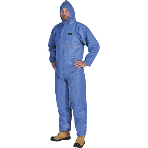 2075 Flame-Resistant SMS Disposable Coveralls, Size Small, Blue EastCoast Offshore Supplies