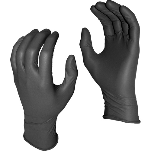 Gants jetables Grease Monkey, 2T-Grand, Nitrile, 5 mils, Sans poudre, Noir EastCoast Offshore Supplies