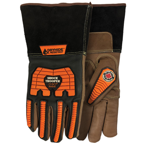 5785G Shock Trooper Gloves, X-Small, Goatskin Palm, Gauntlet Cuff EastCoast Offshore Supplies
