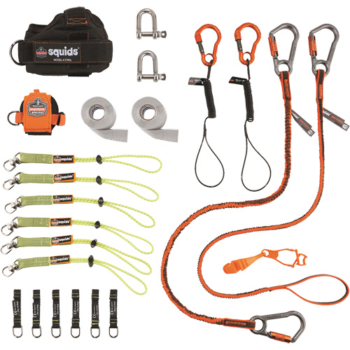Trousse de longes de fixation d'outils pour monteurs de charpentes m&eacute;talliques et poseurs d'acier 3186 Squids EastCoast Offshore Supplies