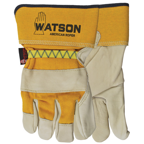 American Roper Gloves, Large, Grain Cowhide Palm, Cotton Inner Lining EastCoast Offshore Supplies