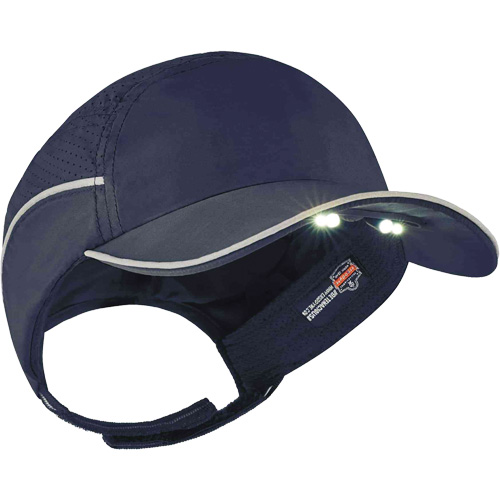 Skullerz&reg; 8965 Lightweight Bump Cap Hat with LED Lighting, Navy Blue EastCoast Offshore Supplies