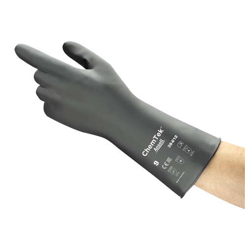 AlphaTec&reg; Chemical Resistant Gloves, Size 8, 12" L, Butyl Rubber/Viton&reg;, 0.3 mil EastCoast Offshore Supplies