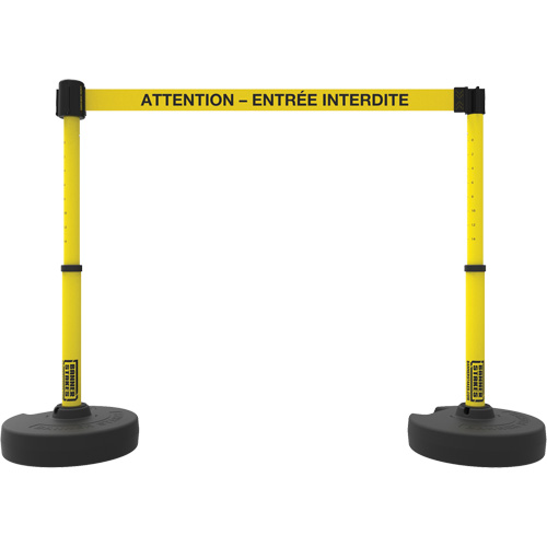 Ensemble de montants pour barri&egrave;re Plus, Plastique, 42" h, Ruban Jaune, Longueur du ruban 15' EastCoast Offshore Supplies