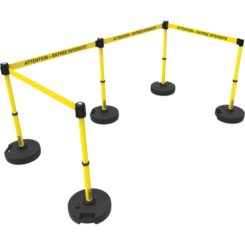 Plus Barrier Post Set, Plastic, 42" H, Yellow Tape, 15' Tape Length EastCoast Offshore Supplies