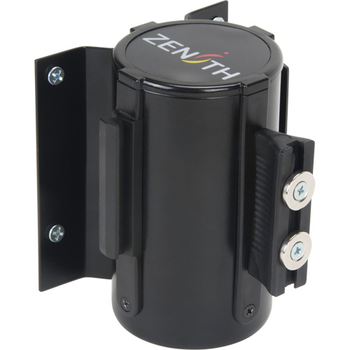 Barri&egrave;re &agrave; fixation murale avec ruban magn&eacute;tique, Acier, Fixation par vis, 7', Ruban Jaune EastCoast Offshore Supplies