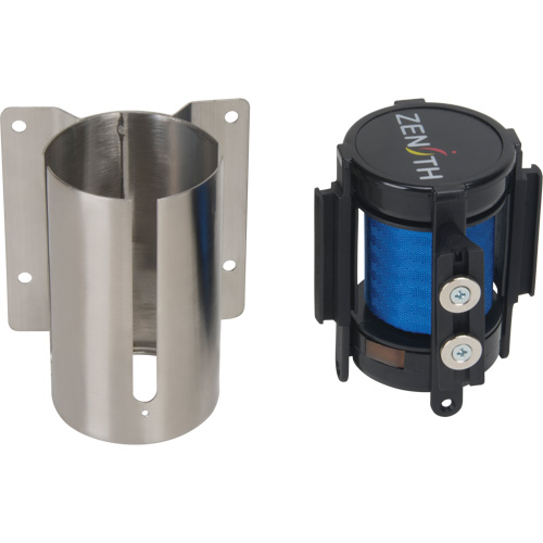 Wall Mount Barrier with Magnetic Tape, Steel, Screw Mount, 7', Blue Tape EastCoast Offshore Supplies