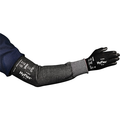 HyFlex&reg; 11-280 Series Narrow Cut Resistant Sleeve, Intercept, 12", ASTM ANSI Level A4, Grey EastCoast Offshore Supplies