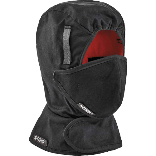 N-Ferno&reg; Winter Hard Hat Liner with Mouthpiece, Fleece Lining, One Size, Black EastCoast Offshore Supplies