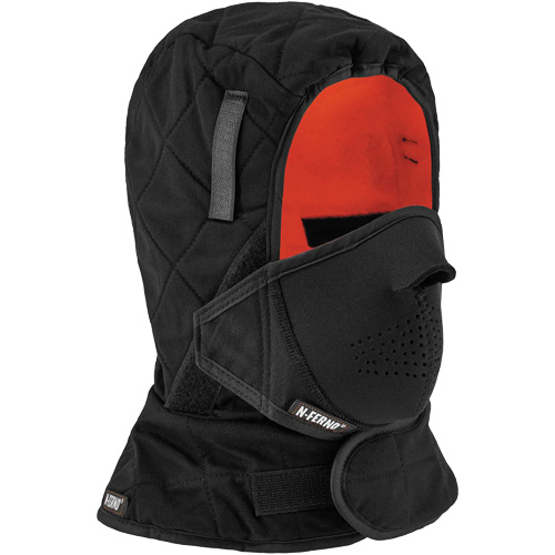 N-Ferno&reg; 3-Layer Winter Hard Hat Liner with Mouthpiece, Fleece Lining, One Size, Black EastCoast Offshore Supplies