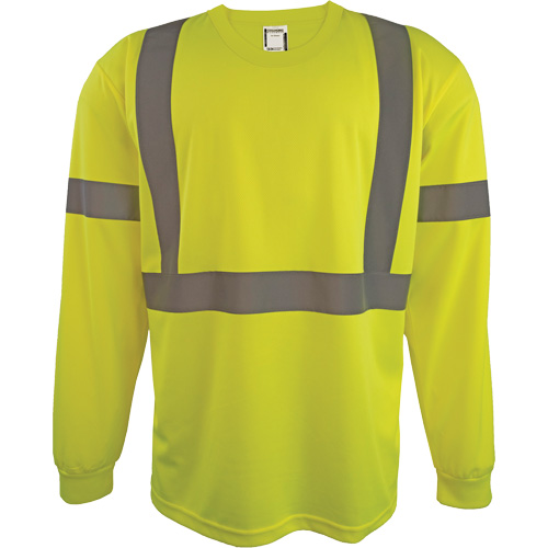 Long Sleeve Safety Shirt, Polyester, 2X-Large, High Visibility Lime-Yellow EastCoast Offshore Supplies
