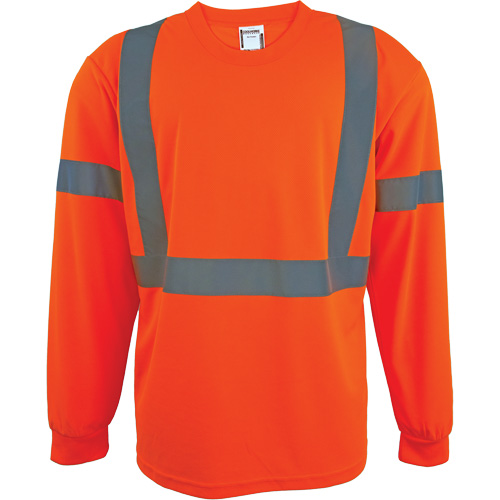 Chemise de s&eacute;curit&eacute; &agrave; manches longues, Polyester, 2T-Grand, Orange haute visibilit&eacute; EastCoast Offshore Supplies