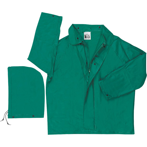 Dominator Limited Flammability Rain Jacket, Polyester/PVC, Large, Green EastCoast Offshore Supplies