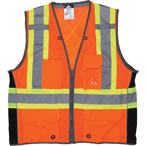Veste de s&eacute;curit&eacute; pour arpenteur, Orange haute visibilit&eacute;, Grand, Polyester EastCoast Offshore Supplies