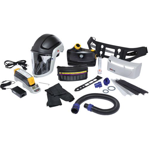 Trousse de respirateur d&eacute;puration dair propuls&eacute; pour lindustrie lourde Versaflo, Capuchon & visi&egrave;re, Pile Lithium-ion EastCoast Offshore Supplies