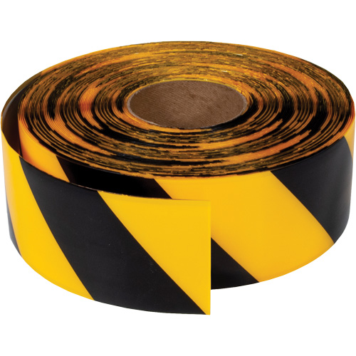 Ruban de marquage tr&egrave;s r&eacute;sistant pour plancher ArmorStripe, 3" x 100', PVC, Noir et jaune EastCoast Offshore Supplies