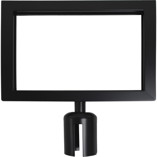 Cadre d'enseigne pour poteau de barri&egrave;re pour le contr&ocirc;le des foules, Noir EastCoast Offshore Supplies