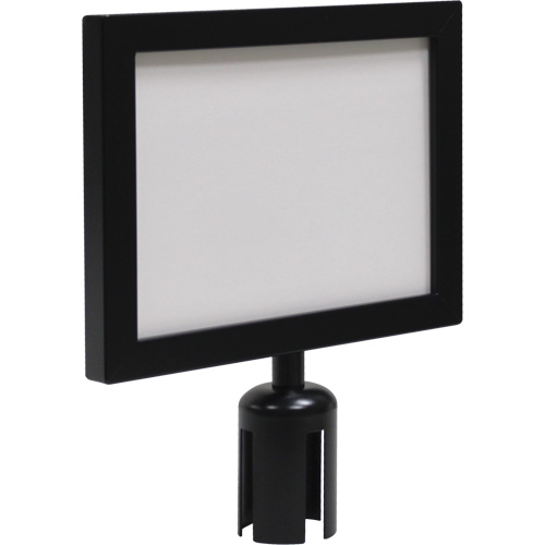 Cadre d'enseigne pour poteau de barri&egrave;re pour le contr&ocirc;le des foules, Noir EastCoast Offshore Supplies