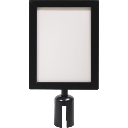 Cadre d'enseigne pour poteau de barri&egrave;re pour le contr&ocirc;le des foules, Noir EastCoast Offshore Supplies