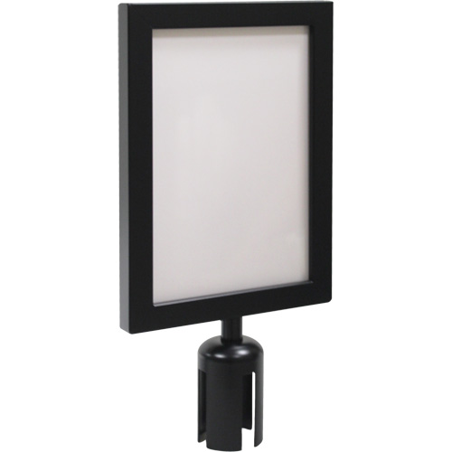 Cadre d'enseigne pour poteau de barri&egrave;re pour le contr&ocirc;le des foules, Noir EastCoast Offshore Supplies