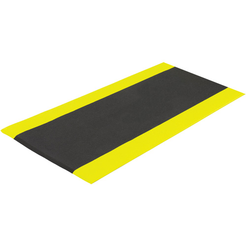Tapis antifatigue Airsoft, Rugueux, 3' x 5' x 3/8", Noir/Jaune, &eacute;ponge en PVC EastCoast Offshore Supplies