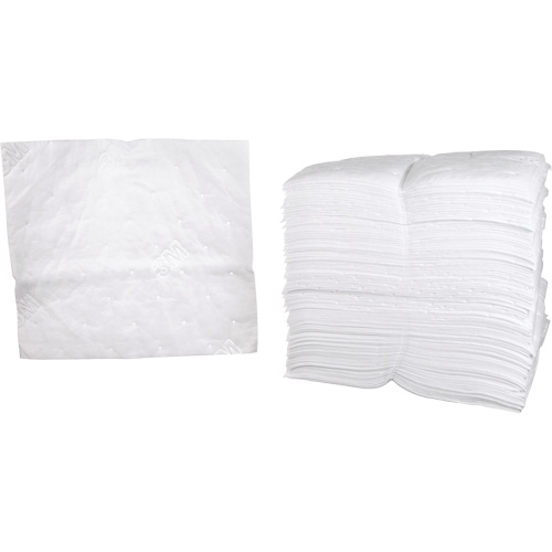 Feuilles absorbantes p&eacute;trochimiques, Huile seulement, 19" x 17", 38,7 gal. d'absorption EastCoast Offshore Supplies