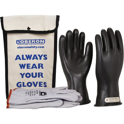 Ensemble de gants en caoutchouc pour l'&eacute;lectricit&eacute; de classe 0, 10, 11" lo, 20 cal/cm², NFPA 70E EastCoast Offshore Supplies
