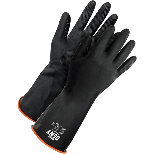Deny Chemical Resistant Gloves, Size 9, 12" L, Rubber Latex, Flock-Lined Inner Lining, Winter Weight EastCoast Offshore Supplies