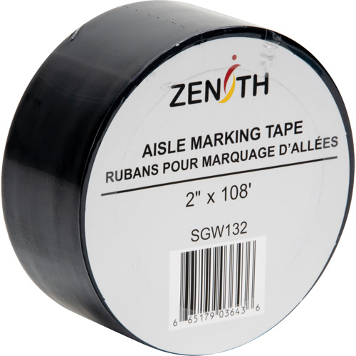 Aisle Marking Tape, 2" x 108', PVC, Black EastCoast Offshore Supplies