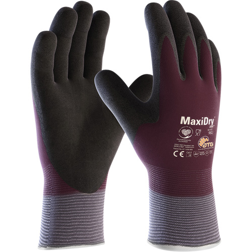 ATG MaxiDry&reg; Zero Coated Gloves with Thermal Lining, Small, Foam Nitrile Coating, 15 Gauge, Nylon/Spandex Shell EastCoast Offshore Supplies