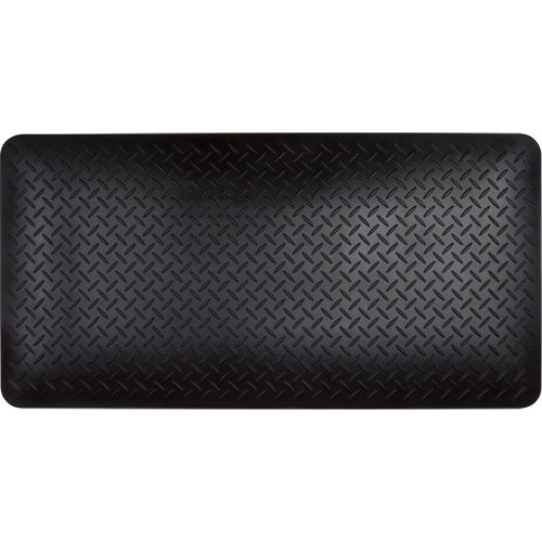 Tapis antifatigue, Losange, 1-2/3' x 3-1/4' x 3/4", Noir, Polyur&eacute;thane EastCoast Offshore Supplies