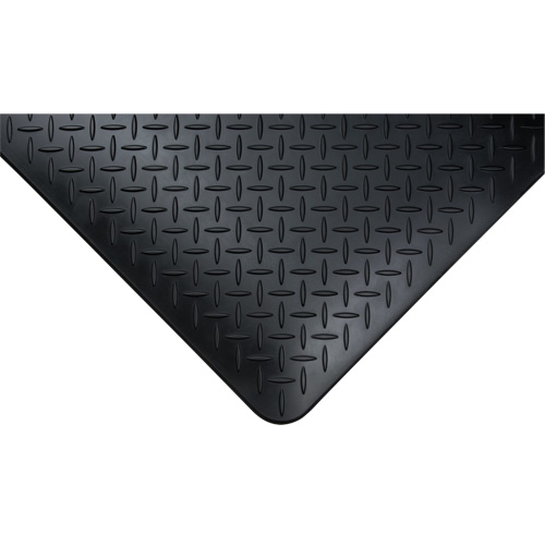 Tapis antifatigue, Losange, 1-2/3' x 3-1/4' x 3/4", Noir, Polyur&eacute;thane EastCoast Offshore Supplies