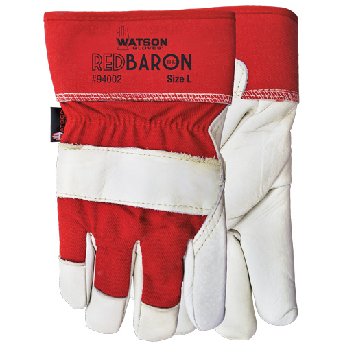 Red Baron Fitter's Gloves, Large, Grain Cowhide Palm, Sherpa Inner Lining EastCoast Offshore Supplies