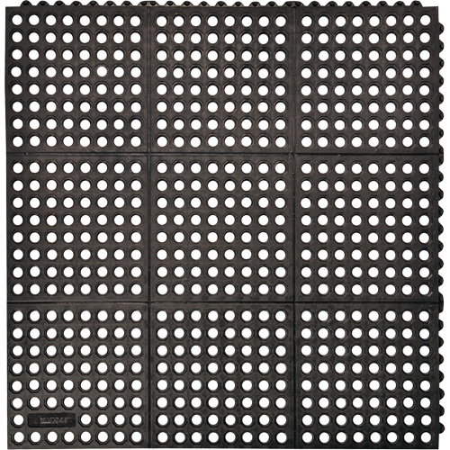 Tapis antifatigue &agrave; imbrication Cushion-Ease 550, &agrave; fentes, 3' x 3' x 3/4", Noir, Caoutchouc EastCoast Offshore Supplies