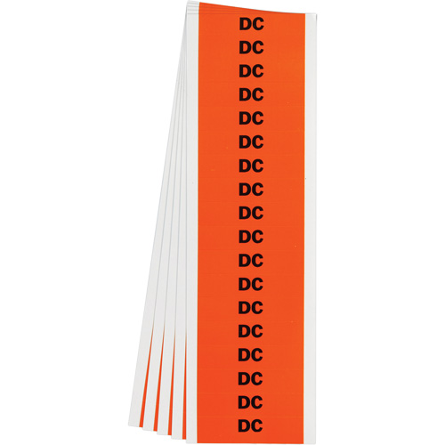 "DC" Conduit & Voltage Labels, 1/2" x 2-1/4", Cloth/Vinyl, English EastCoast Offshore Supplies