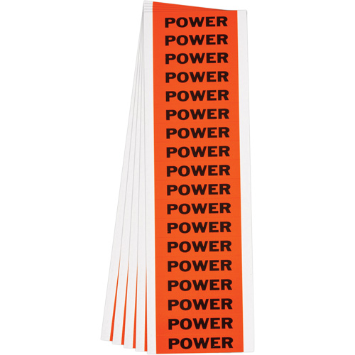 "Power" Conduit & Voltage Labels, 1/2" x 2-1/4", Cloth/Vinyl, English EastCoast Offshore Supplies