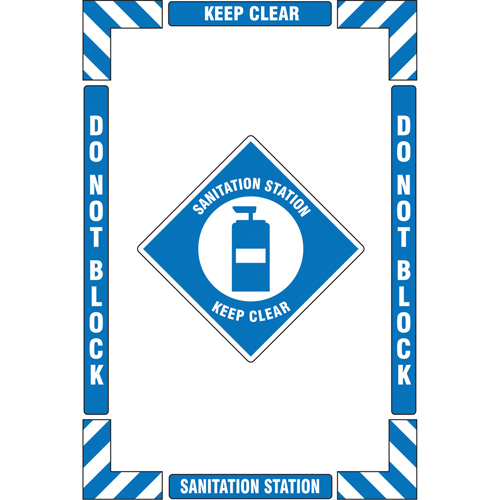 "Sanitation Station" Floor Marking Kit, Adhesive, English with Pictogram EastCoast Offshore Supplies