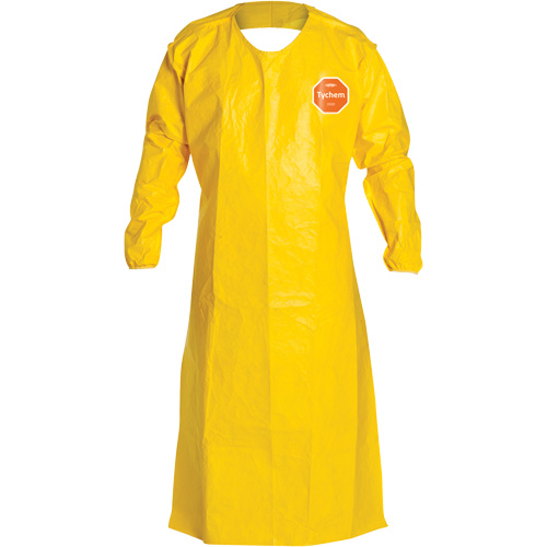 Tychem&reg; 2000 Extra-Long Long-Sleeved Apron, Polyethylene, 52" L x 28.5" W, Yellow EastCoast Offshore Supplies