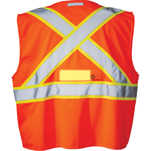 Veste de s&eacute;curit&eacute; SV350 X-Back avec lampe, Orange haute visibilit&eacute;, Petit, Polyester EastCoast Offshore Supplies