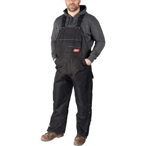 GridIron Short Length Zip-To-Thigh Bib Overall, Men's, 2X-Large, Black EastCoast Offshore Supplies